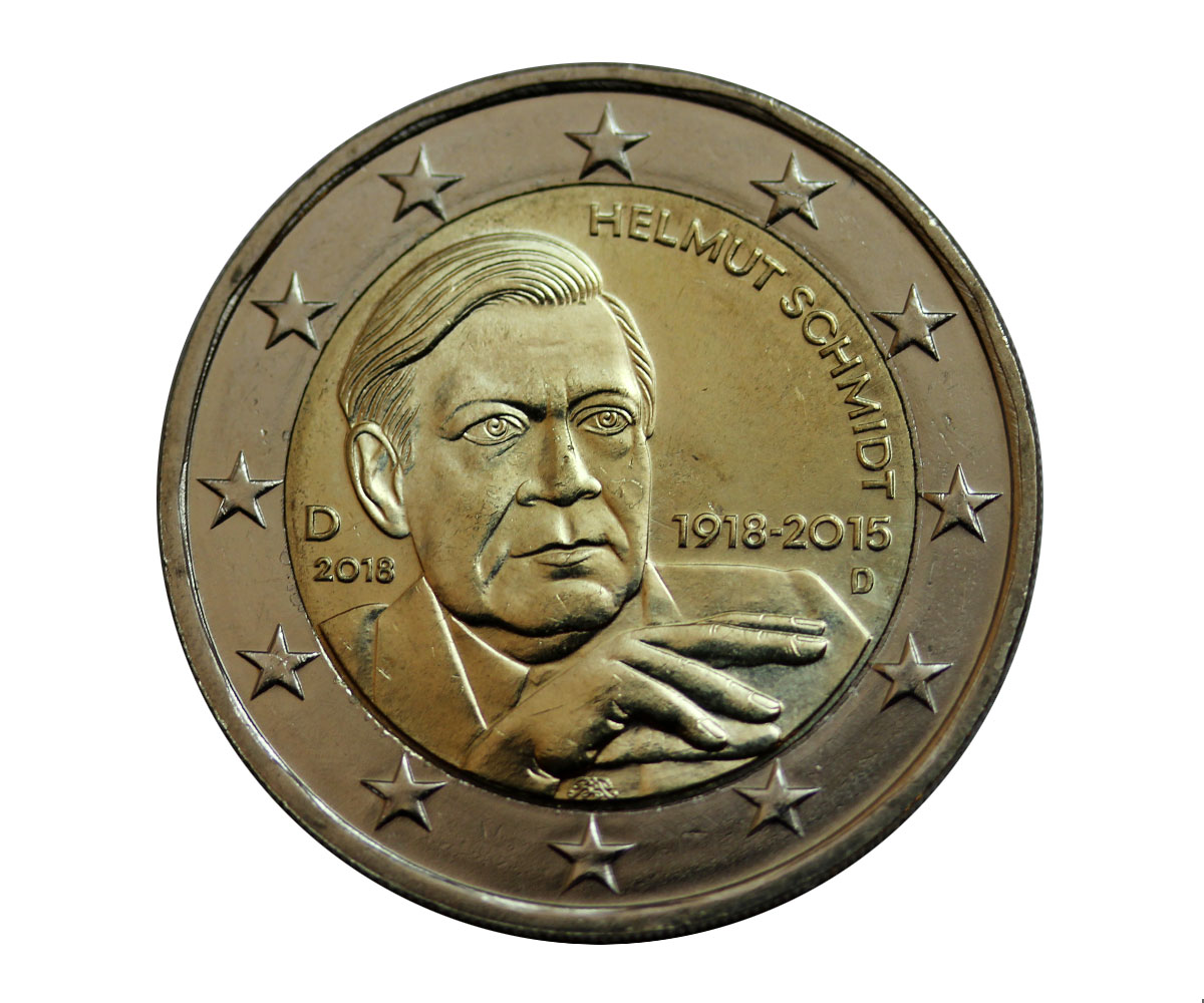 "H.Schmidt" - zecca D - moneta da 2 euro