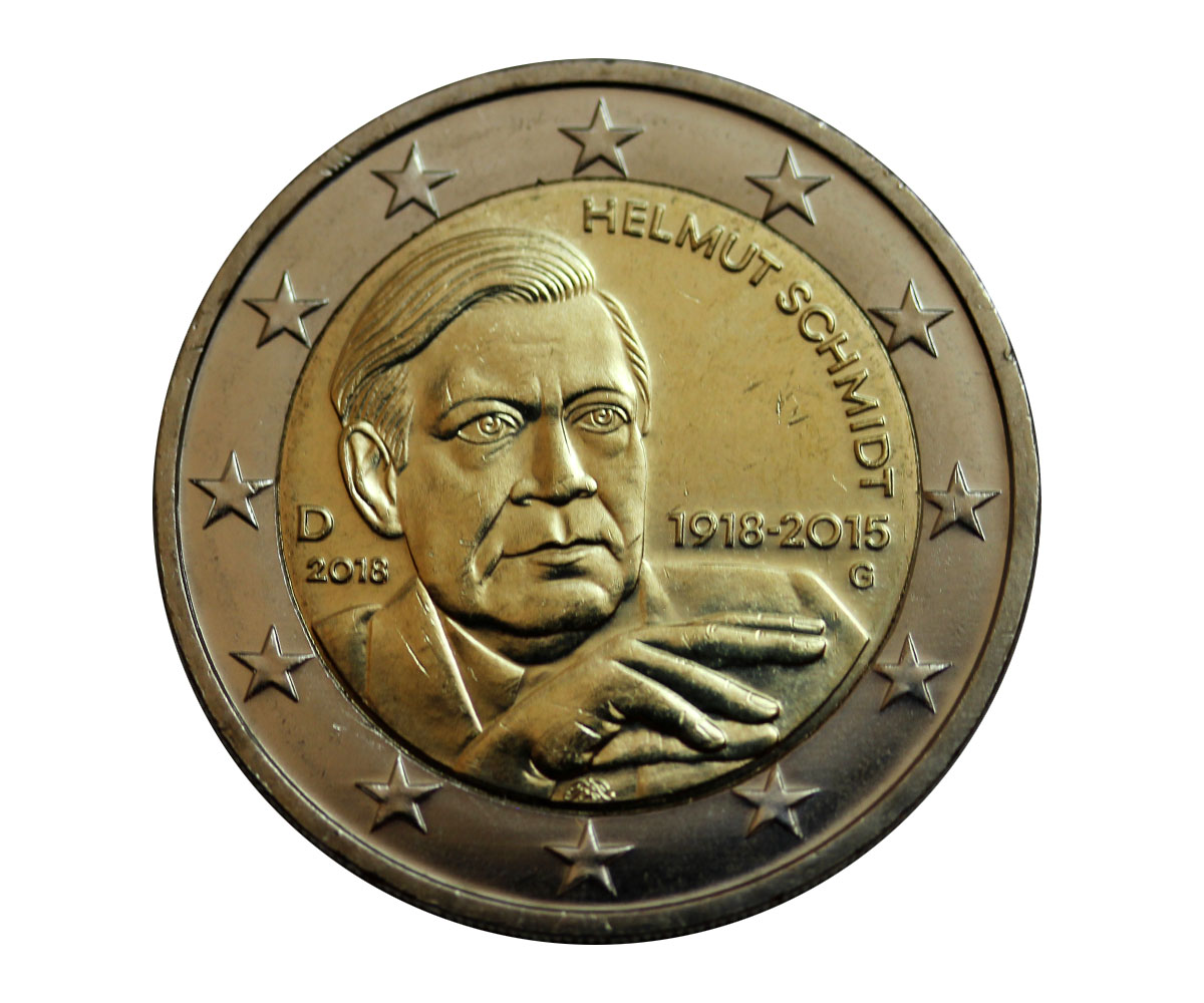"H.Schmidt" - zecca G - moneta da 2 euro
