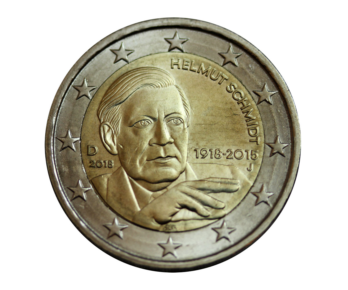 "H.Schmidt" - zecca J - moneta da 2 euro