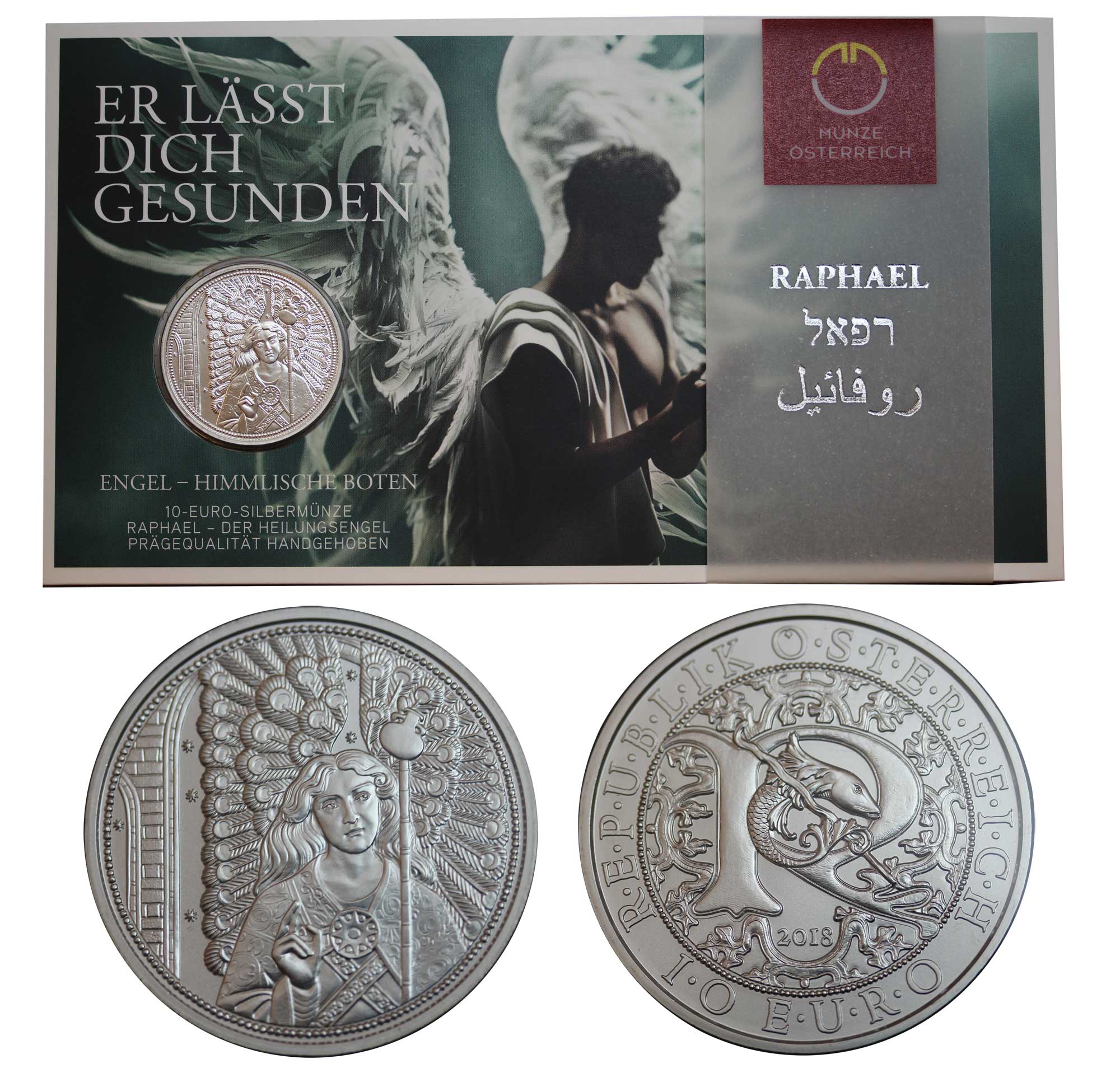 "Arcangelo Raffaele" - moneta da 10 euro gr. 16,82 in argento 925/