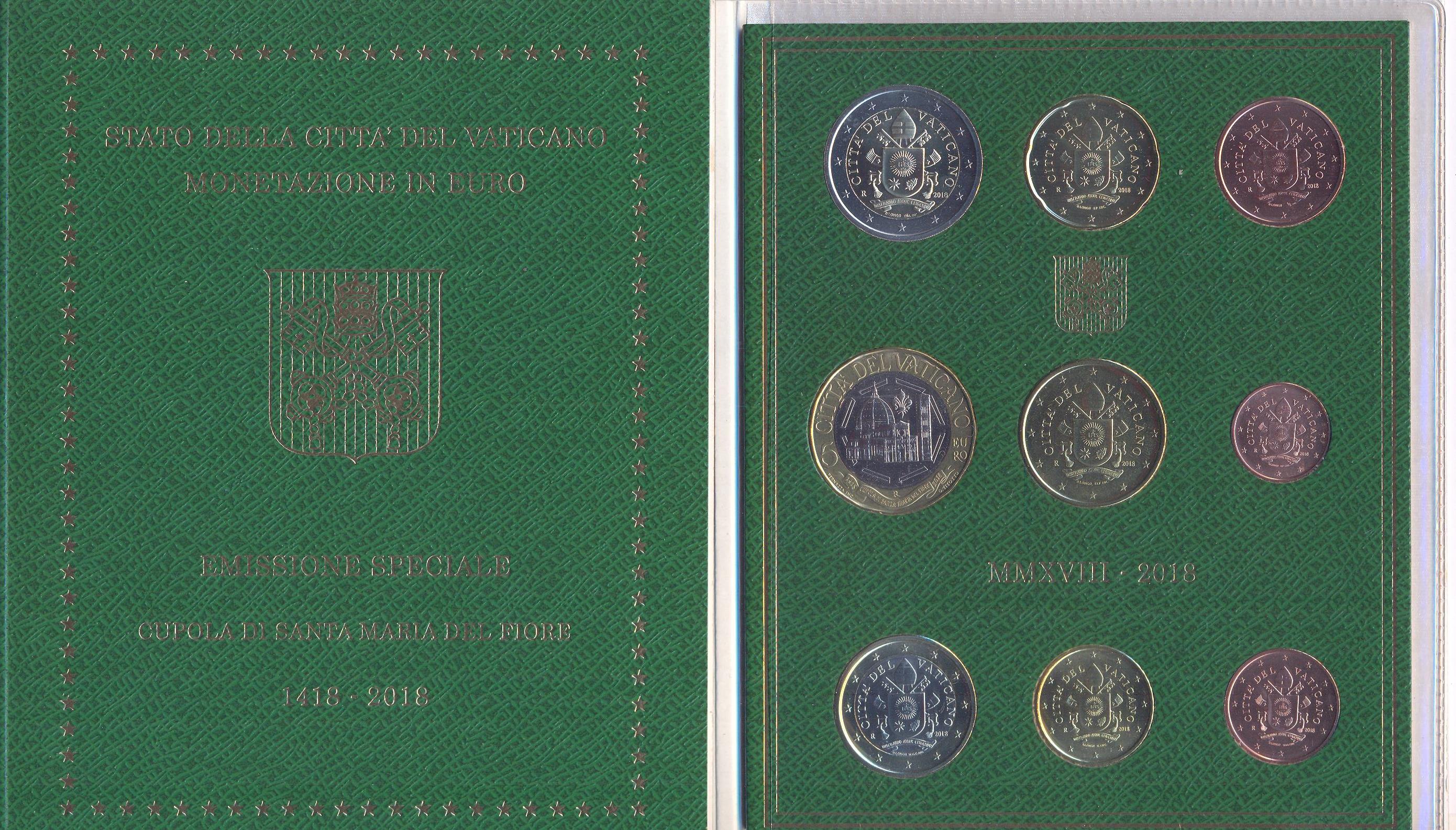 Emissione speciale "Cupola di Santa Maria del Fiore" - Serie completa di 9 monete in confezione originale