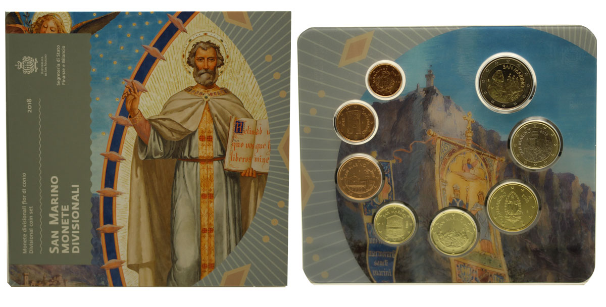 Serie divisionale di 8 monete - In conf. originale