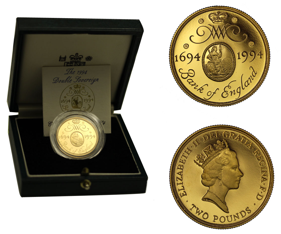 Bank of England - 2 sterline gr. 15,96 in oro 917/000 - conf. originale