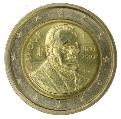 "200 Nascita di Camillo Benso di Cavour" -  2 Euro