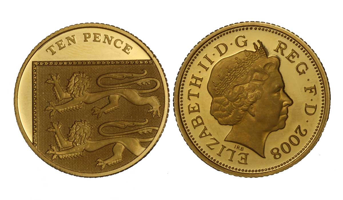 Regina Elisabetta - 10 pence gr. 12,65 in oro 917/000