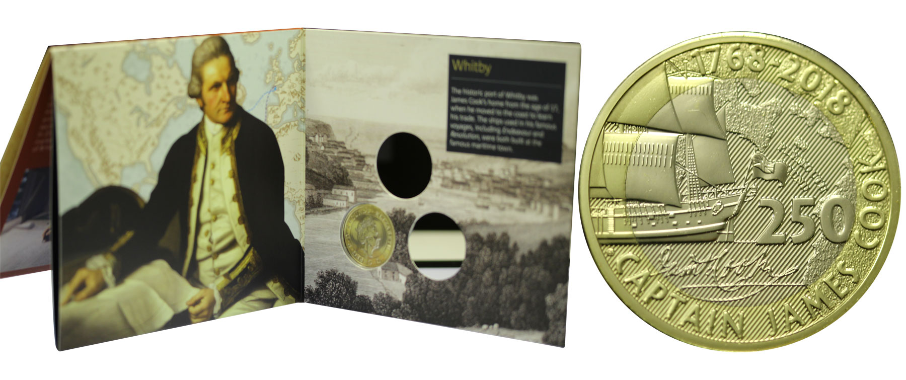 "James Cook - 1a emissione" - Moneta commemorativa da 2 Pounds in nickel