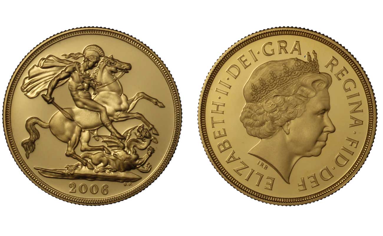 2 sterline gr. 15,96 in oro 917/000 - senza conf. originale