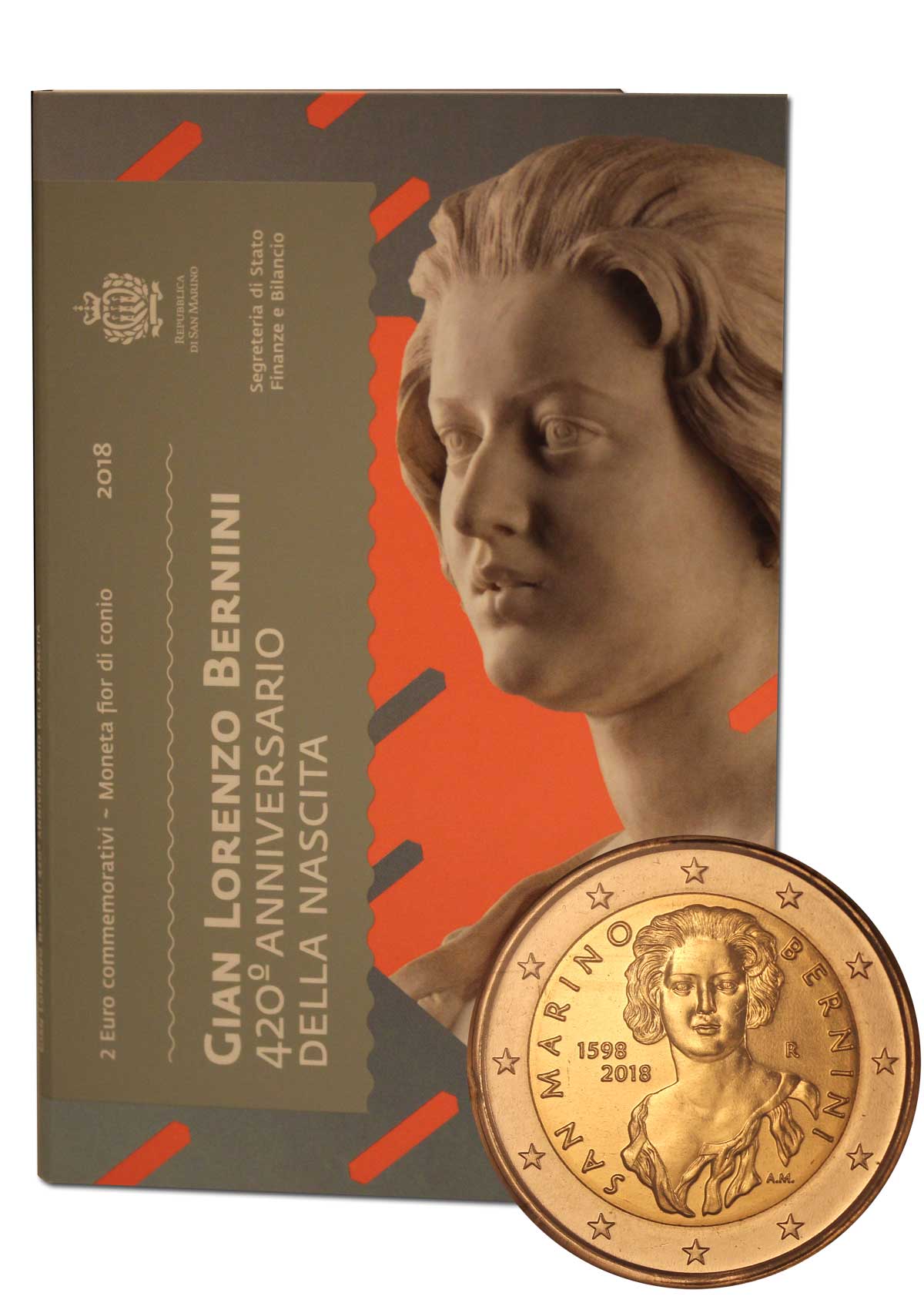 Gian Lorenzo Bernini - 2 Euro in confezione ufficiale 