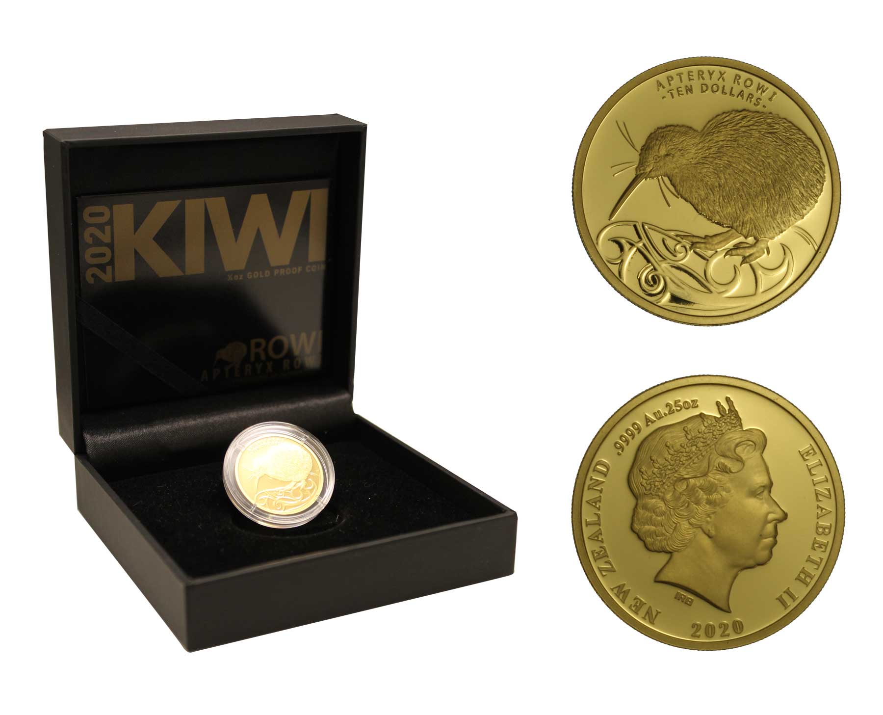 "Kiwi" - Moneta da 10 Dollari gr. 7,80 in oro 999/000 - Tiratura 500 pezzi 