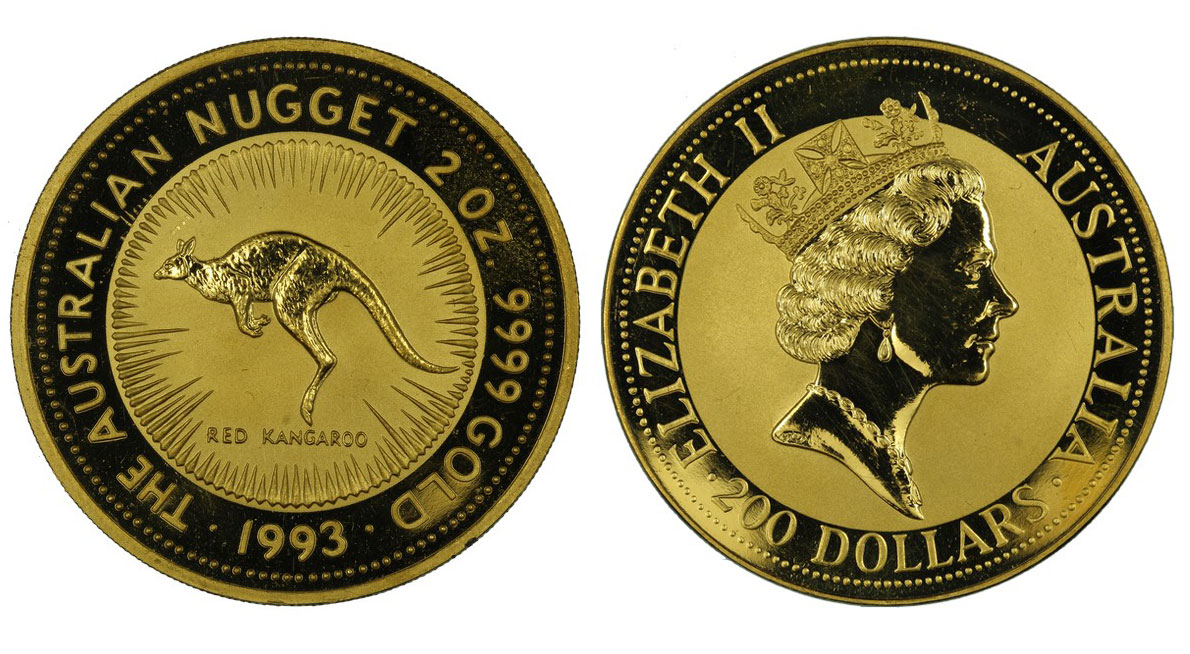 Canguro - 200 dollari gr. 62,206 in oro 999/000 