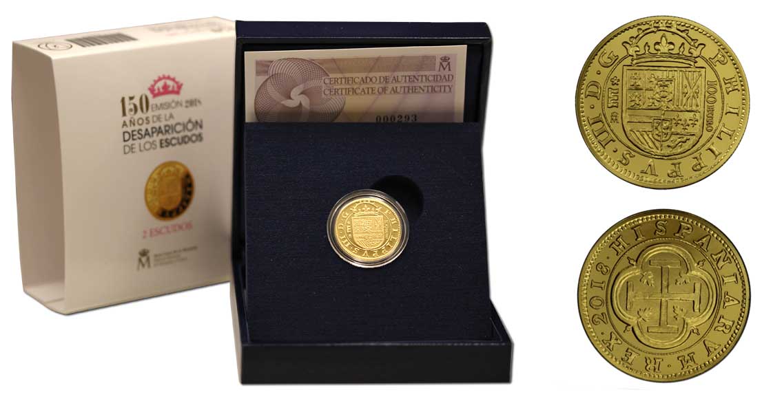 "Anniversario dell' Escudo spagnolo" - 100 euro gr. 6,75 in oro 999/000 - Tiratura 2000 pezzi