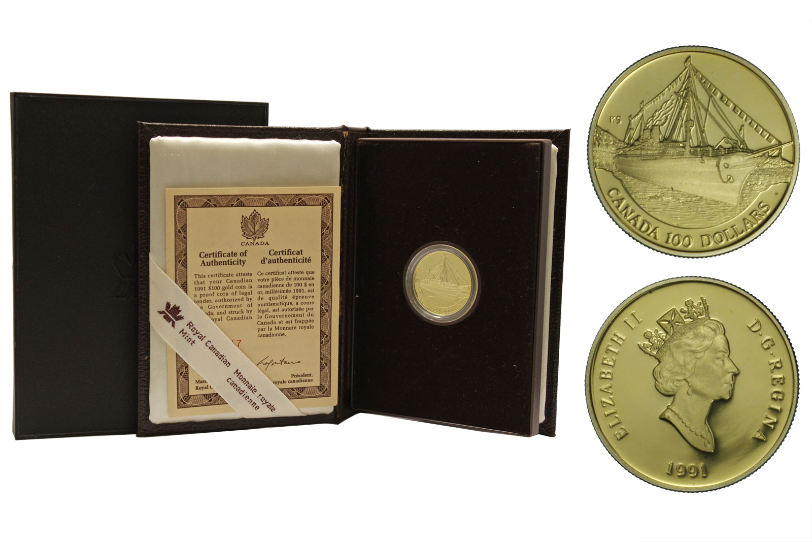 "Transatlantico Empress of India" - 100 dollari gr. 13,33 in oro 583/000 - conf. originale