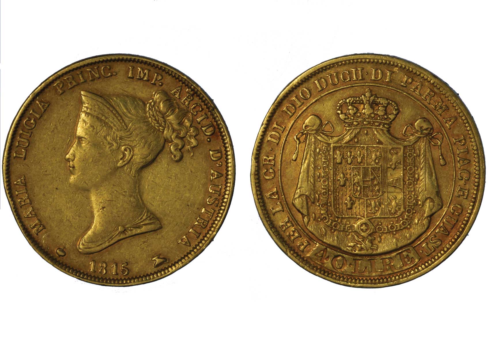 Maria Luigia - 40 lire gr.12,90 in oro 900/