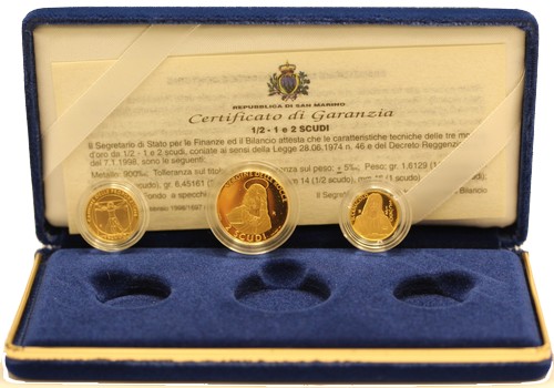 1 - 2 e 1/2 scudi gr. 11,28 in oro 900/000 - conf. originale