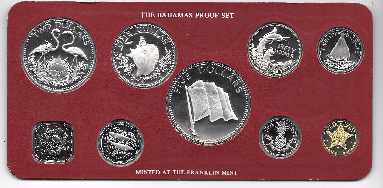 Serie completa di 9 monete in cofanetto originale (4 monete in argento) 