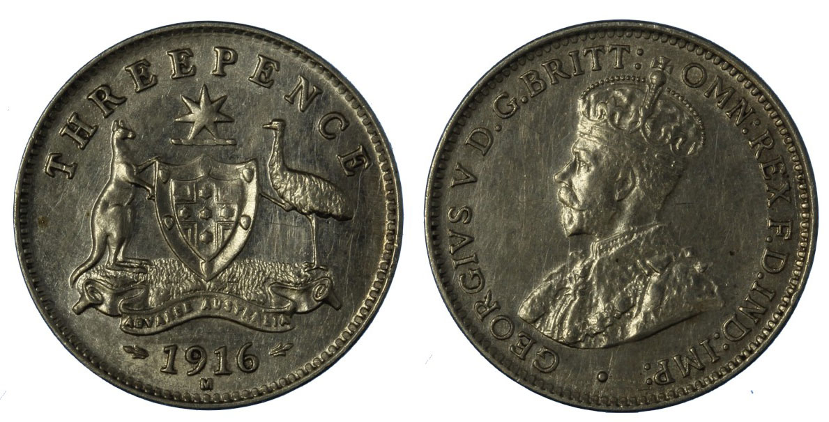 Giorgio V - 3 Pence gr.1,30 in ag.925/000