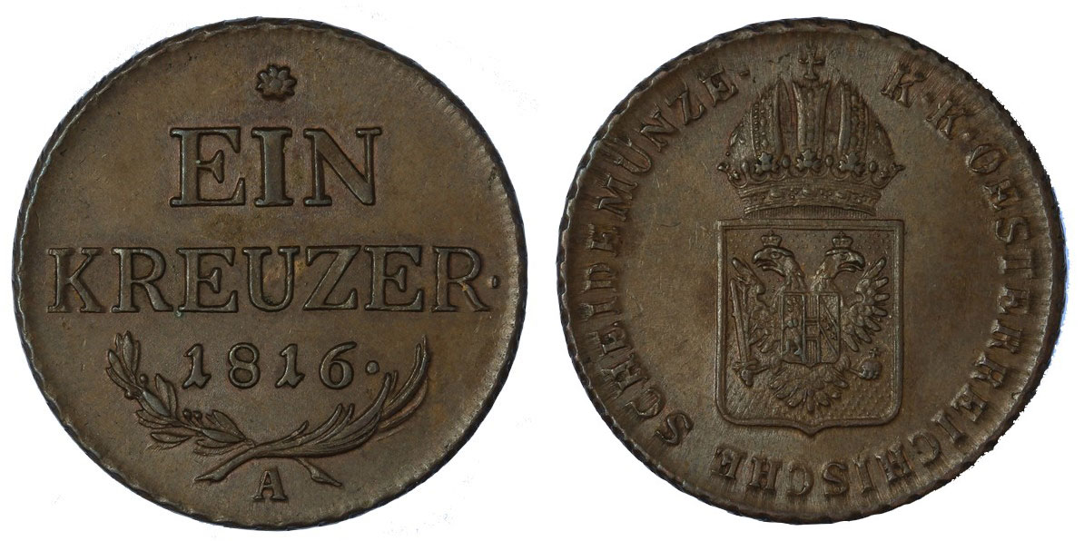 Francesco II - moneta da Kreutzer 