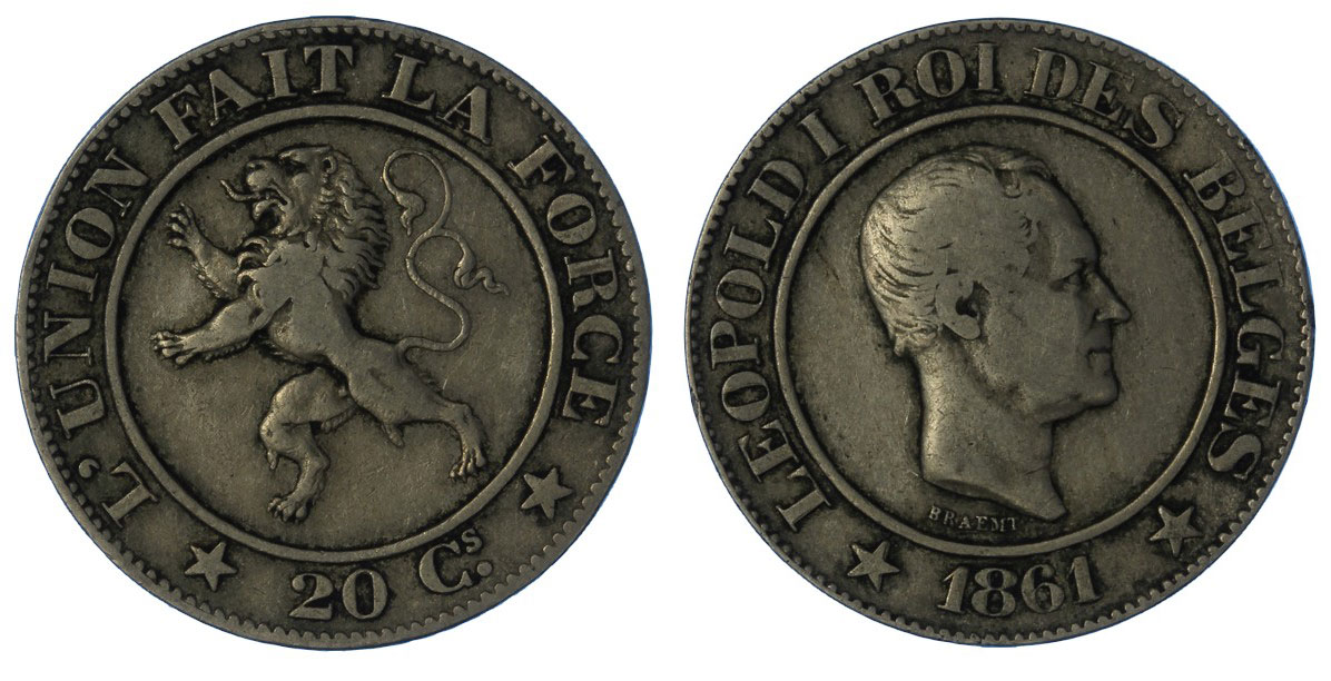 Leopoldo I - 20 centesimi 
