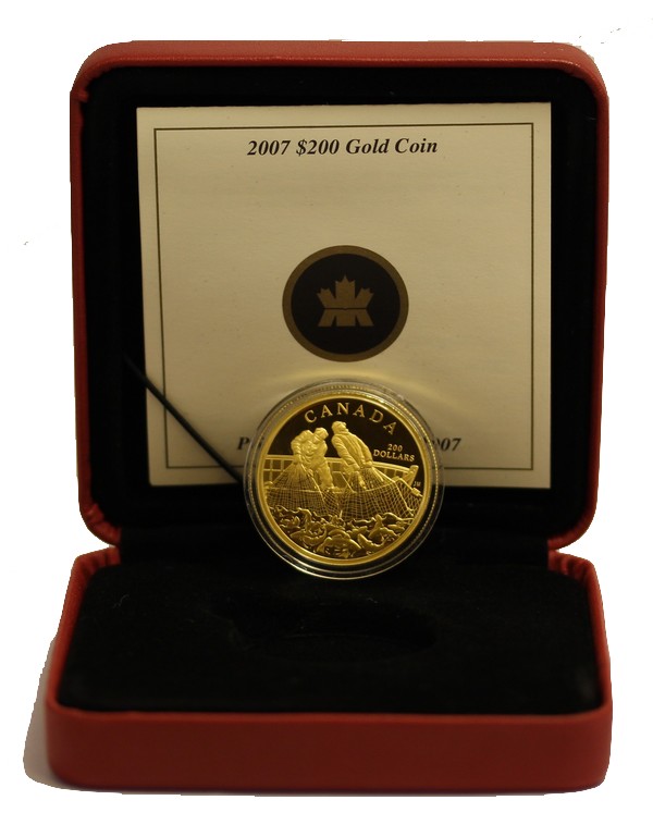 "Pesca" - 200 dollari gr. 16,00 in oro 917/000 - conf. originale
