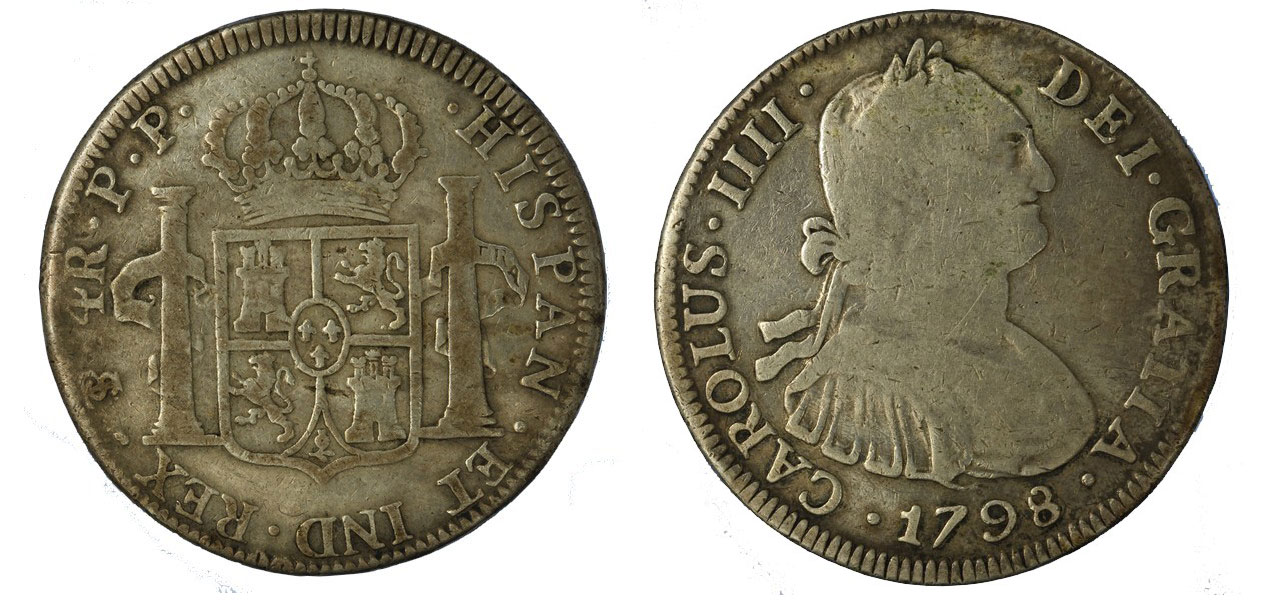 Carlo IIII - 4 reales gr.13,53 in ag.896/000