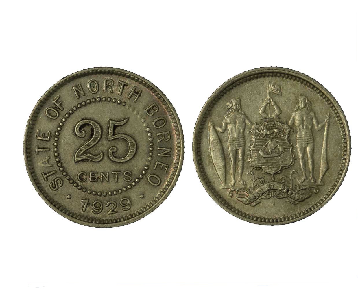 Protettorato della Gran Bretagna - 25 cent. gr.2,80 in ag.500/000