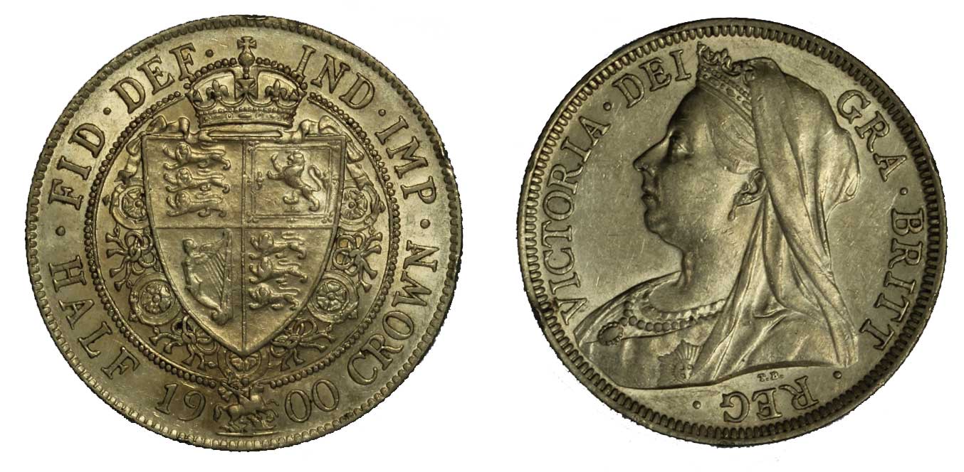 Regina Vittoria - Mezza corona gr.14,14 ag.925/000