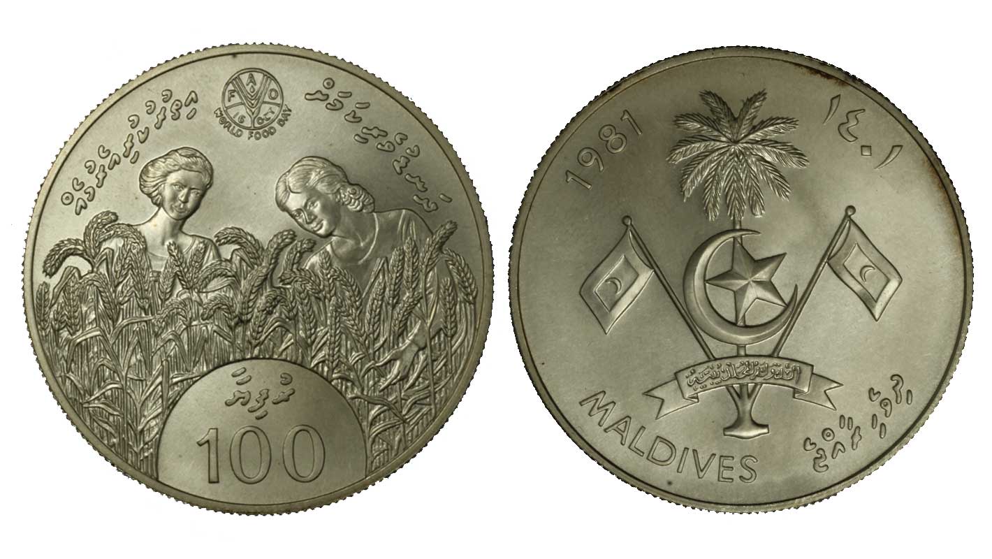 F.A.O. - 100 Rufiyaa gr.28,28 ag.925/000