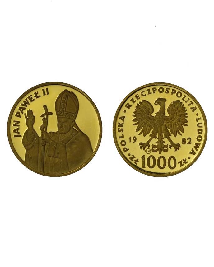 Papa Giovanni Paolo II - 1.000 zloty gr.3,40 in oro 900/000