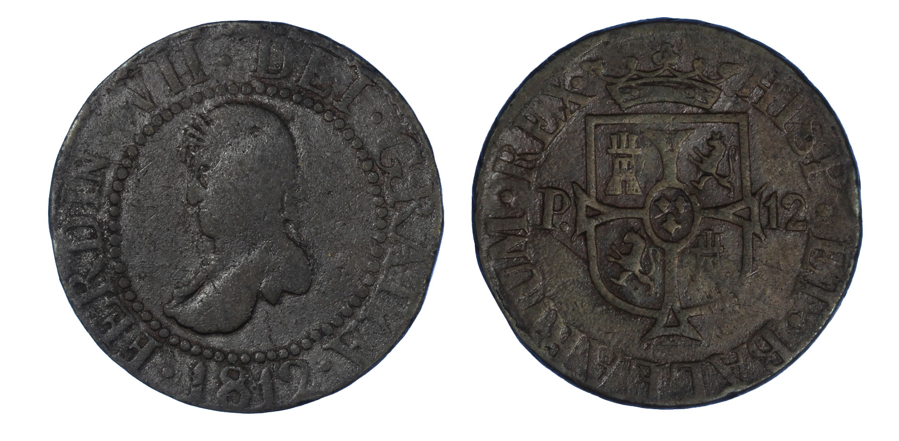 Ferdinando VII - 12 Dineros