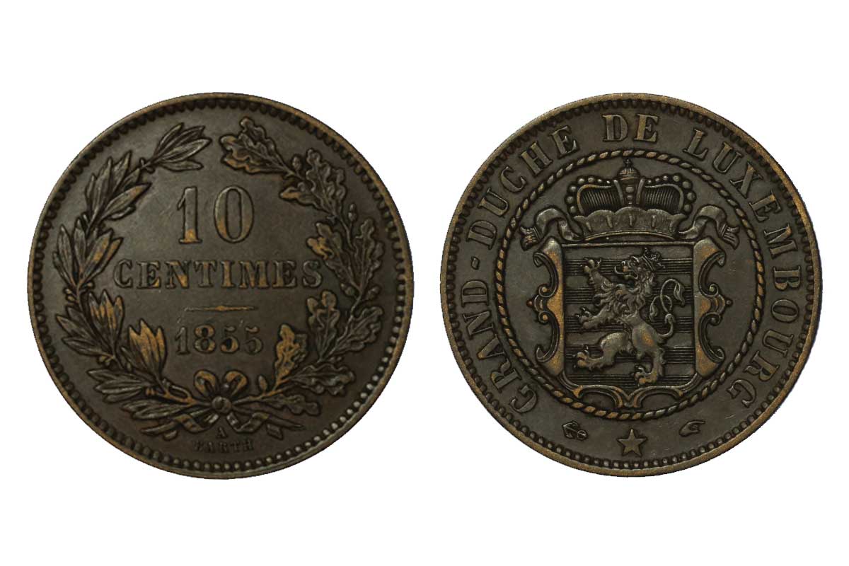 William III - 10 centesimi in bronzo