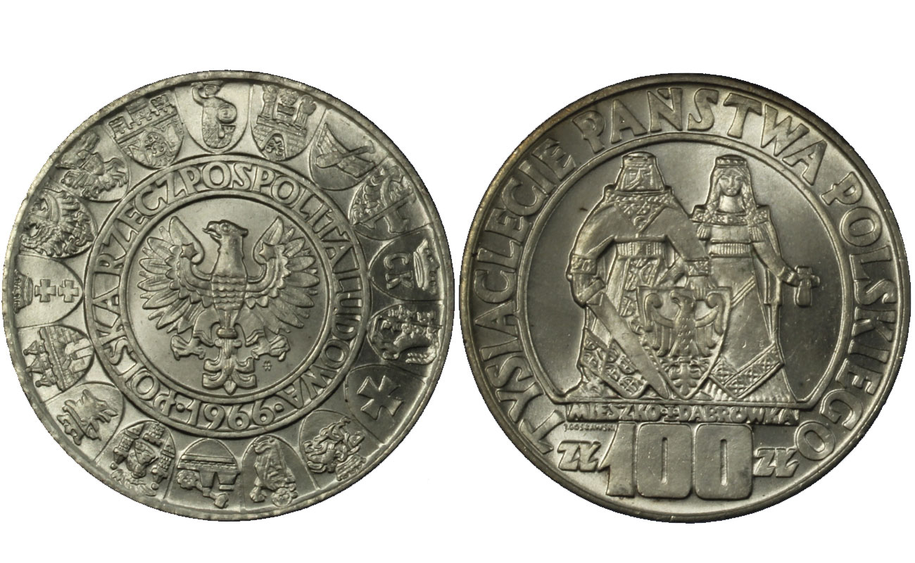 Repubblica - 100 Zloty gr.20,00 ag.900/000