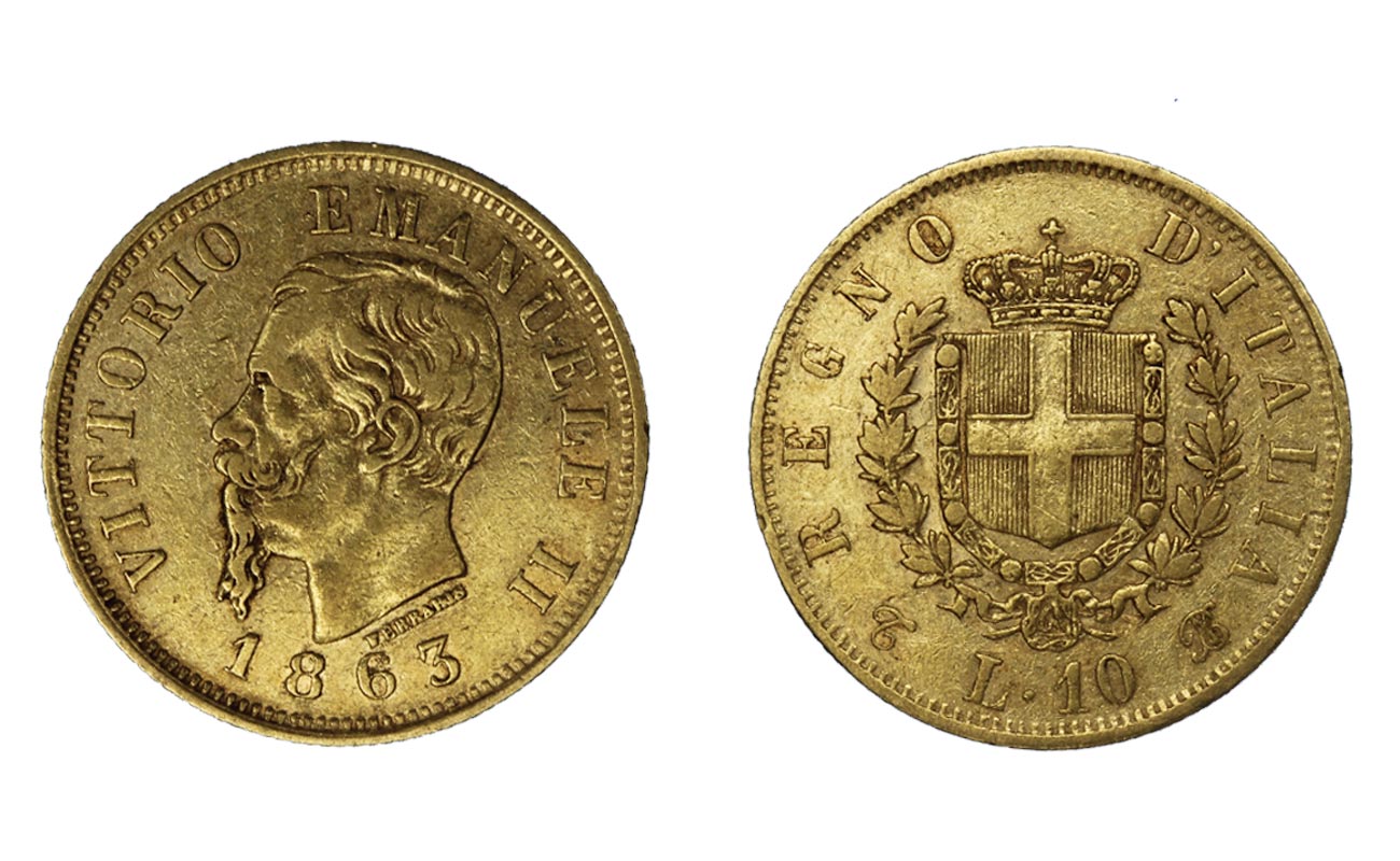 10 lire gr.3,22 in oro 900/