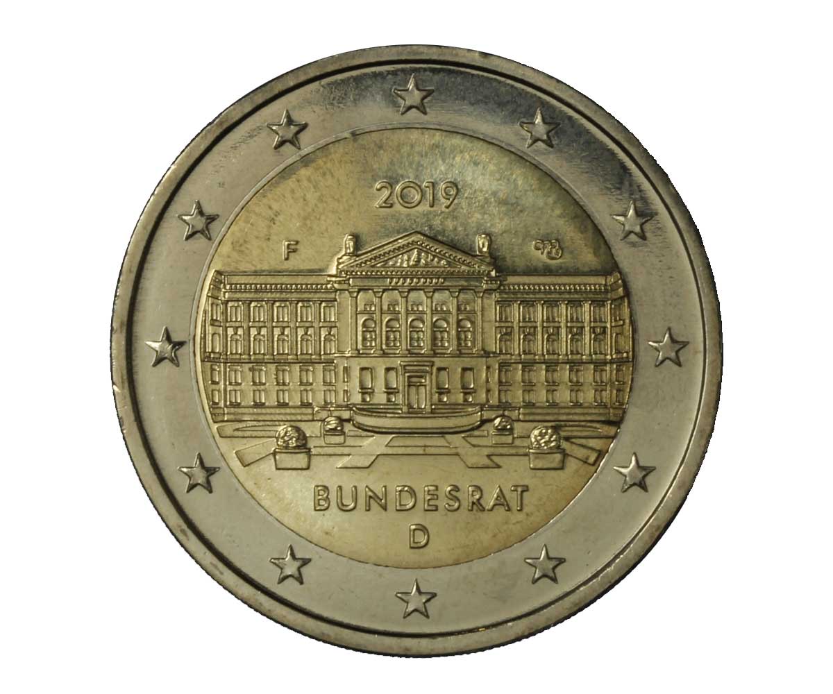 "70 anniversario del Bundesrat" - zecca F - moneta da 2 euro