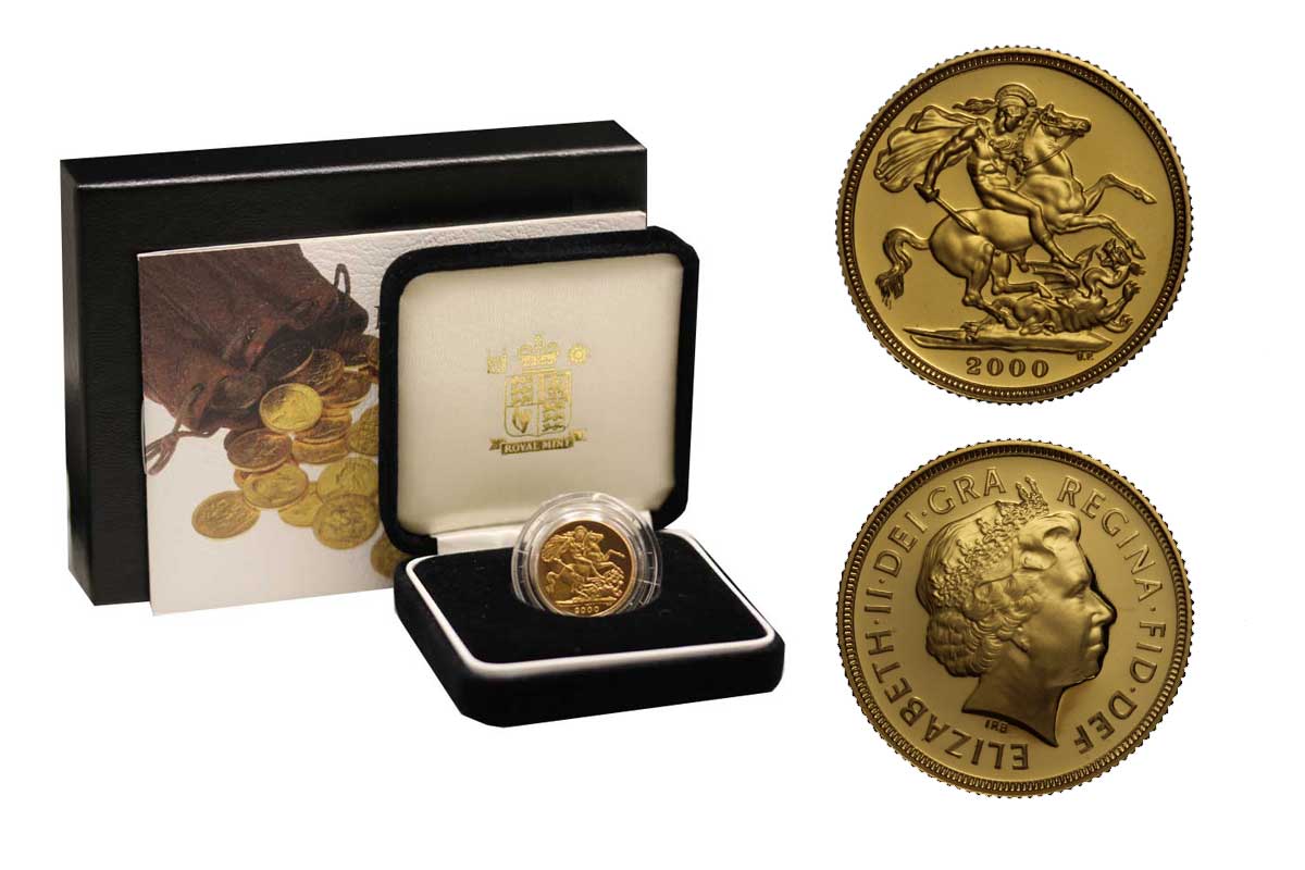 Regina Elisabetta II - Sterlina gr. 7,98 in oro 917/ - conf. originale