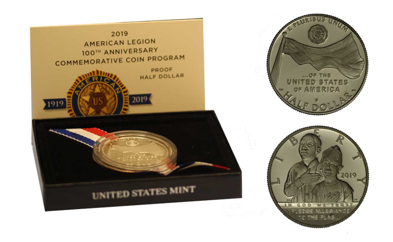 "100 Anniversario American Legion" - Moneta da 1/2 dollaro in nickel 