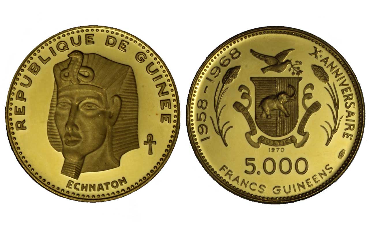 "Echnaton" - 5000 franchi gr. 20,00 in oro 900/000
