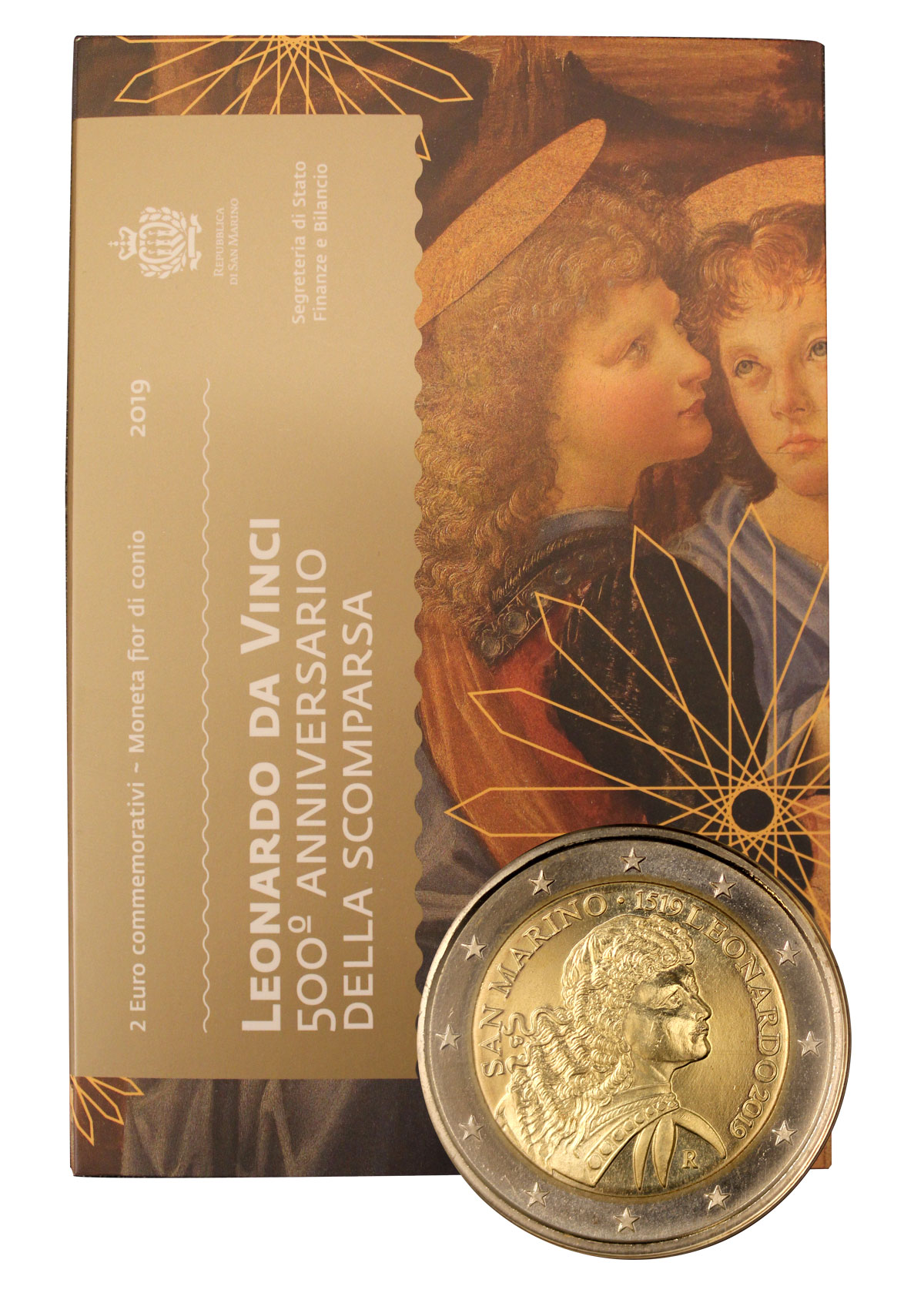 Moneta da 2 euro commemorativa "Leonardo Da Vinci"