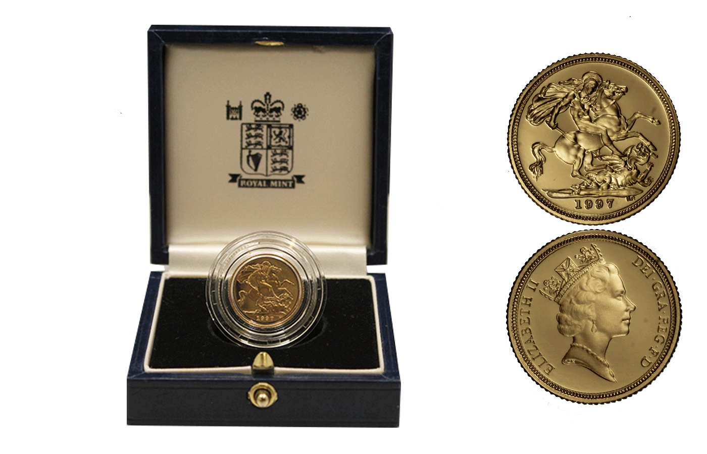 Regina Elisabetta II - 1/2 Sterlina gr. 3,99 in oro 917/ - In conf. originale