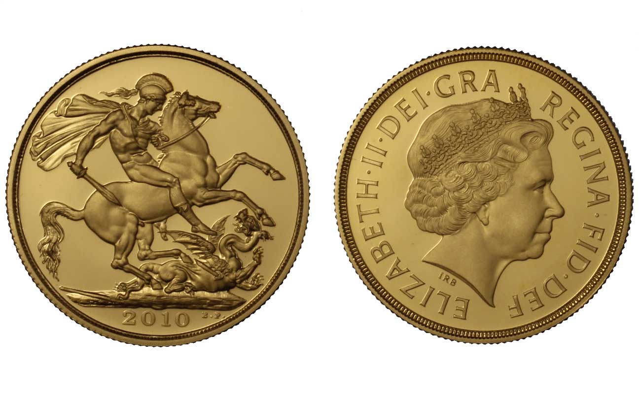 2 sterline gr. 15,96 in oro 917/000 - senza conf. originale