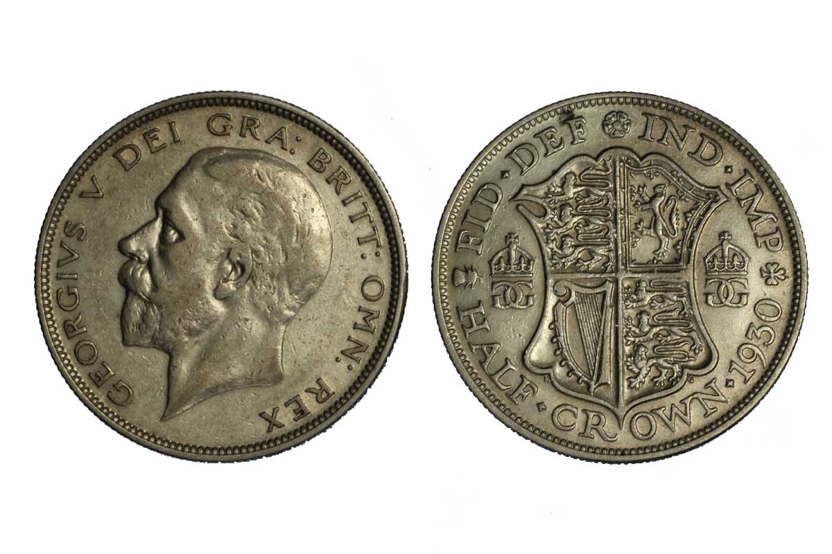 Re Giorgio V - Mezza Corona gr.14,14 in ag.500/000