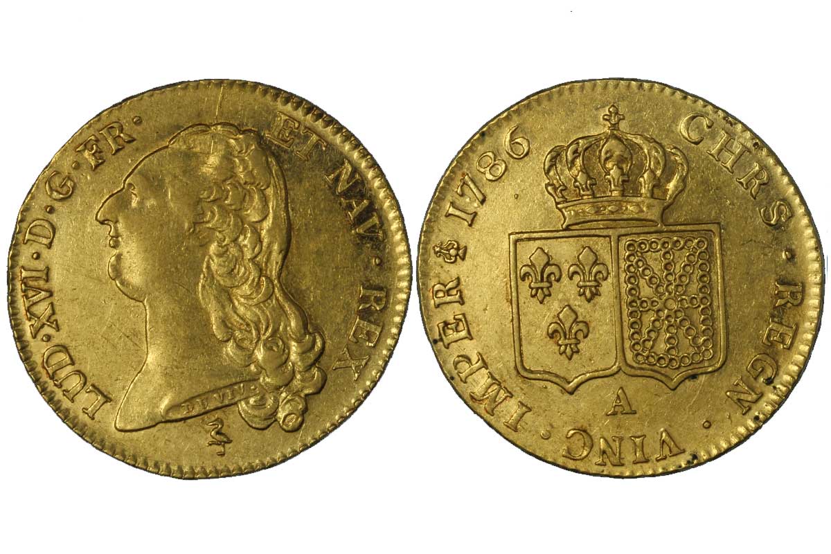 Re Luigi XVI - 2 luigi gr. 15,18 in oro 917/000- lieve traccia di montatura