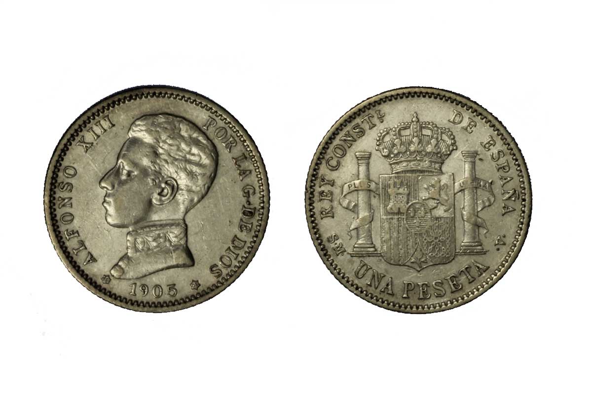 Re Alfonso XIII - Peseta gr.5,00 in ag.835/000 