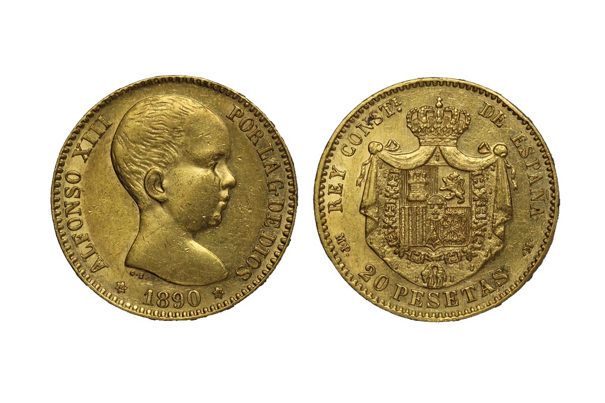 Alfonso XIII - 20 pesetas gr. 6,45 in oro 917/000