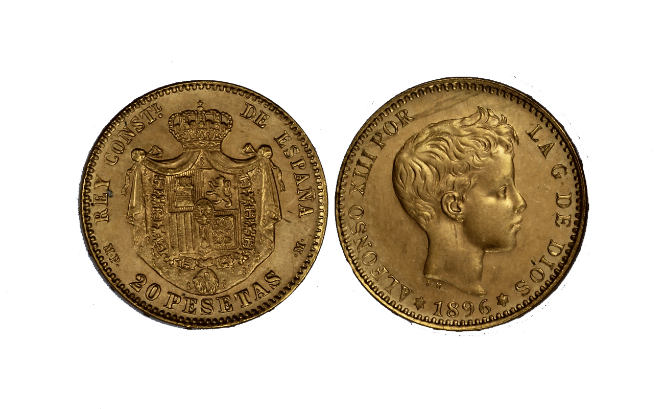 Re Alfonso XIII - 20 Pesetas gr. 6,45 in oro 900/