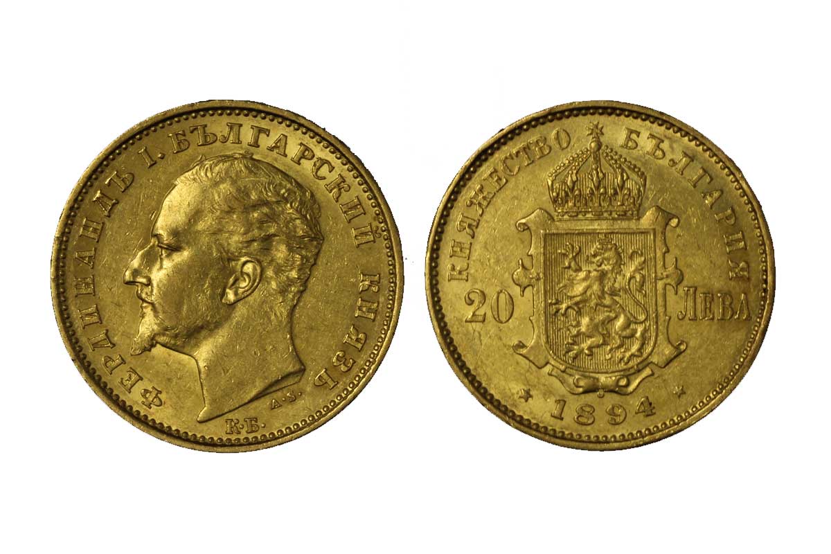 Re Ferdinando I - 20 leva gr.6,45 in oro 900/