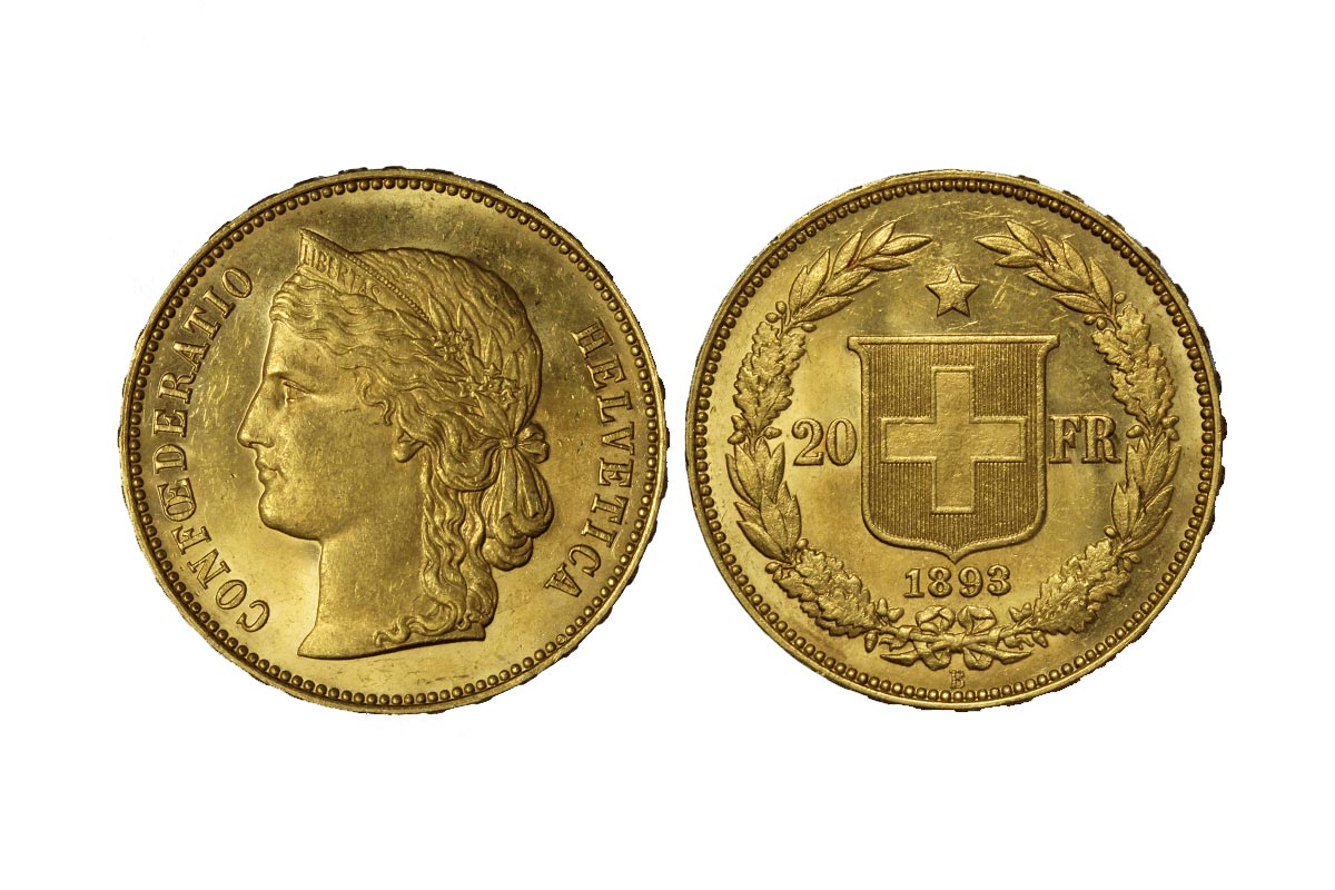 20 franchi gr.6,45 in oro 900/ - Elvetia