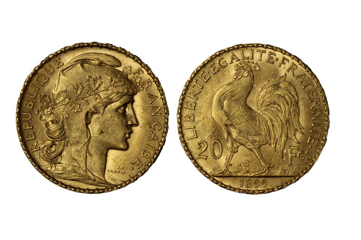 Galletto - 20 franchi gr. 6,45 in oro 900/