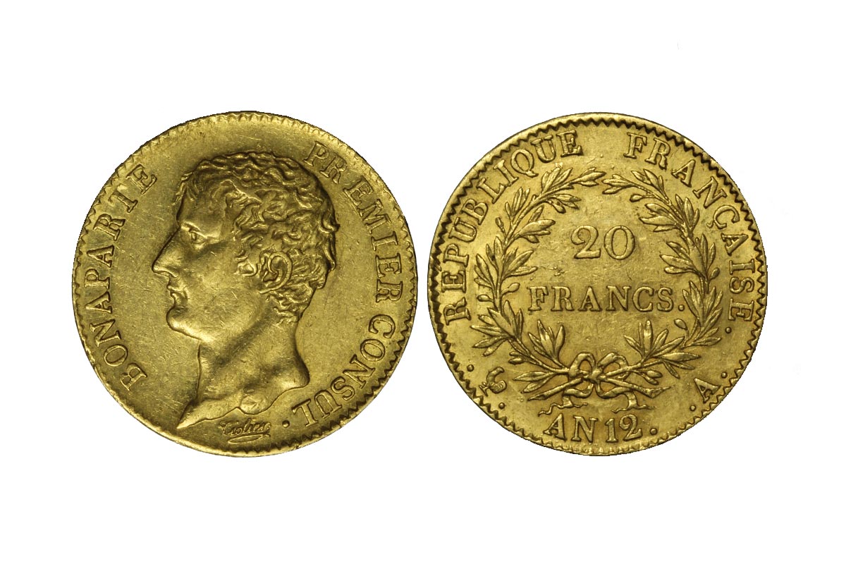 Napoleone I Console - 20 franchi gr.6,45 in oro 900/ - Zecca di Parigi