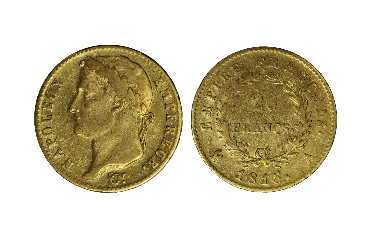 Napoleone I - I 100 giorni - 20 franchi gr.6,45 in oro 900/