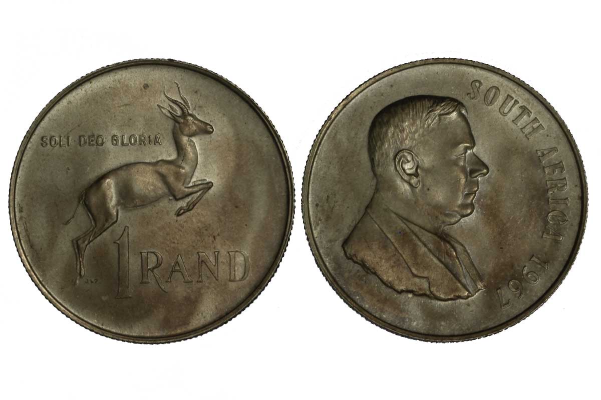 Repubblica - 1 Rand gr. 15,06 in ag. 800/000 